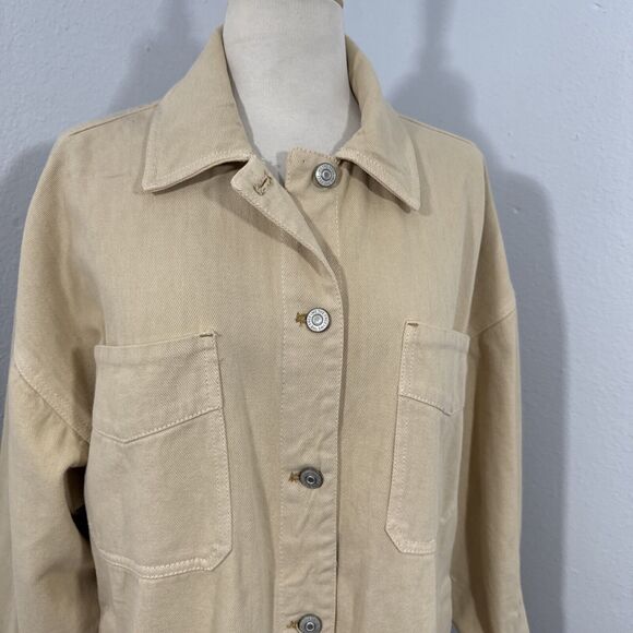 Free People We The Free Denim Jacket Women Extra Small Madison City Oversize Y2K - Picture 2 of 15